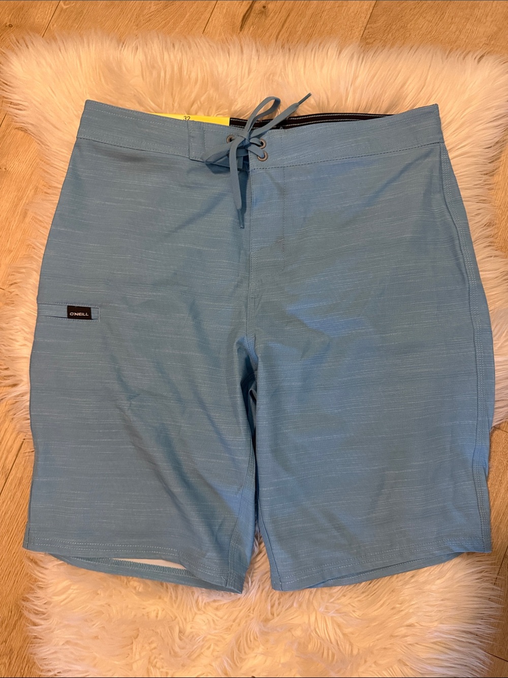 O'Neill Light Blue Men's Board Shorts with Lace-Up Waist